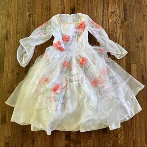Disney Princess Belle Wedding Costume Dress - Size 5/6 - NWOT